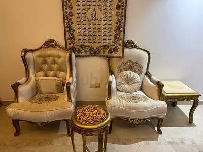 Couch table and chairs