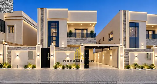 5-Bedroom Villa for Sale in Al Helio, Ajman Villa for Sale in Al Helio The kitchen is equipped with essential appliances and connects directly to th 5