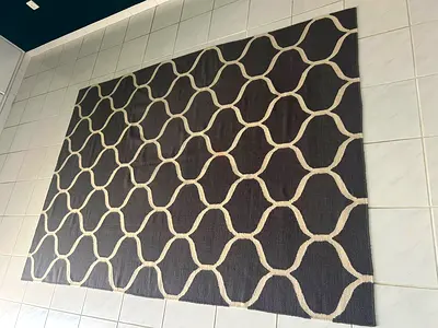 IKEA - Dark grey geometric rug (approx. medium size) - good condition