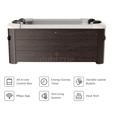 TRIBECA SQUARE – Premium 6-Seater Bubble Spa | 120 Air Jets | Smart App
