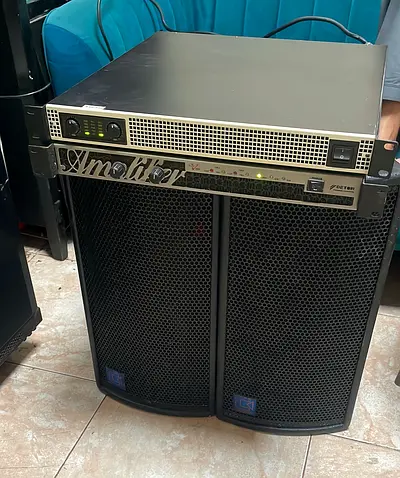 🎵 Power Amplifiers & Speakers Set for – UAE Professional Sound System – 2 Amplifiers + 2 Speaker