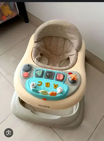 Beige Baby Walker with Activity Tray - Good Condition