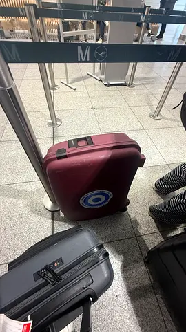 Hard-shell Carry-on Suitcase (burgundy) - good condition