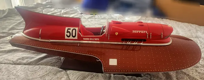 Luxury KIADE Maquettes Ferrari Arno XI Hydroplane Scale Model Boat (Handcrafted Wooden)