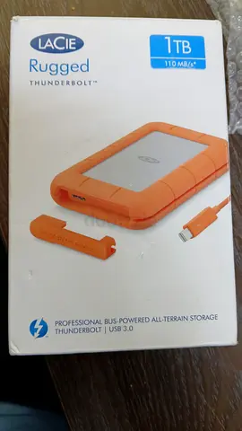 LACIE EXTERNAL HARD DRIVE RUGGED TRIPLE INTERFACE USB 3.0 (STEU1000400) 1TB ORANGE