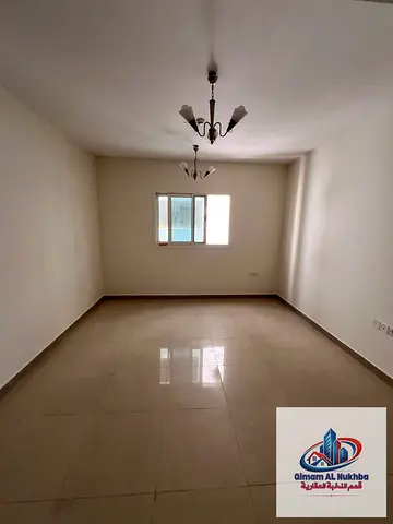 2nd tenant 1BR in Al Butina, premium finish, central AC/gas, free parking, 8 payments, cheque deposit, prime location, easy Dubai exit.