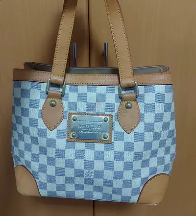 Preloved Damier Azure Hampstead PM tyle tote bag