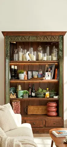 Antique Natural Wood Cabinet – Unique