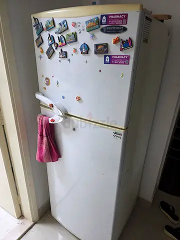 White Top-Freezer Refrigerator - Single Unit, Good Working Condition