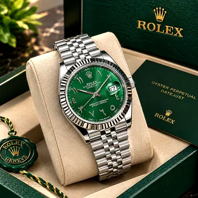 Rolex Datejust Oyster Perpetual Men’s Watch - Green Dial, Jubilee Bracelet