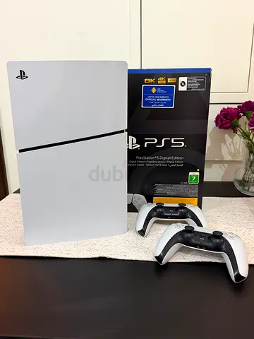 PlayStation 5 Console (digital) with 2 DualSense Controllers - great Condition