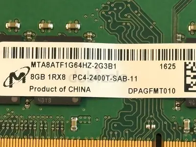 8GB DDR4 PC4-2400 ECC Registered Server RAM (1Rx8)
