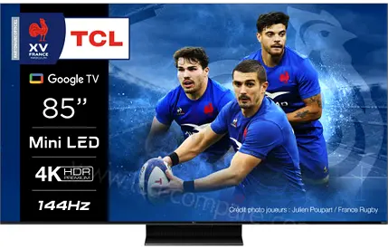 TCL 85 inch TV Android Smart QD-Mini LED - 4K - 144Hz, 85C805