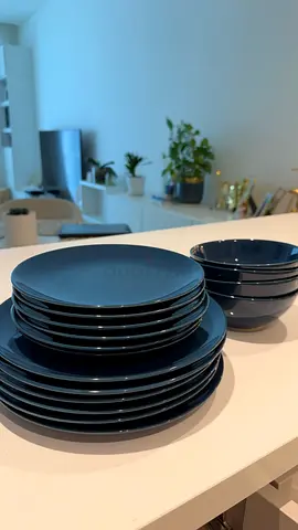 Ikea Plates. Dinner set. Dark blue
