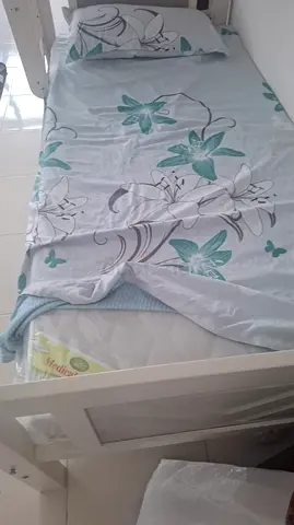 Single bed frame with mattress and bedsheet - good condition
