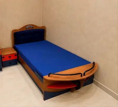 Single wooden bed with storage - good condition