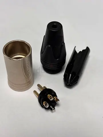 Neutrik Male and Female XLR Connector Parts - Disassembled (Silver/Nylon)