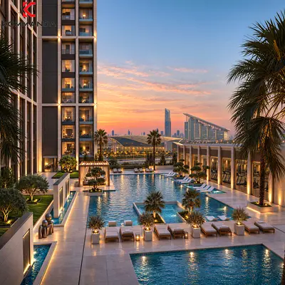 Reeal Price)Burj&Creek View/5%Off/high Floor/1Min to Metro