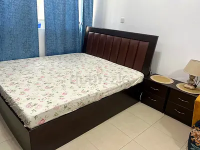 Dark Wood Double Bed without Mattress
