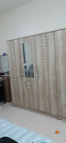 Light wood 3-door wardrobe with mirror - brand new