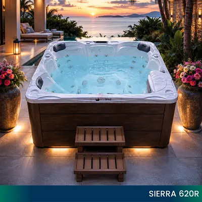 Sierra 6-Seater Premium Hot Tub – 1 Lounger