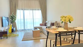 Luxury 1-bedroom apartment with a living room and open view in Ajman (Emirates City); newly furnishe
