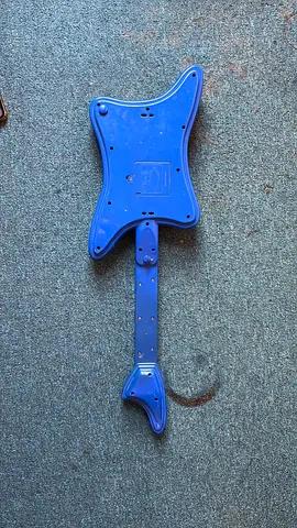 Blue plastic toy guitar body (single piece) - for parts or DIY