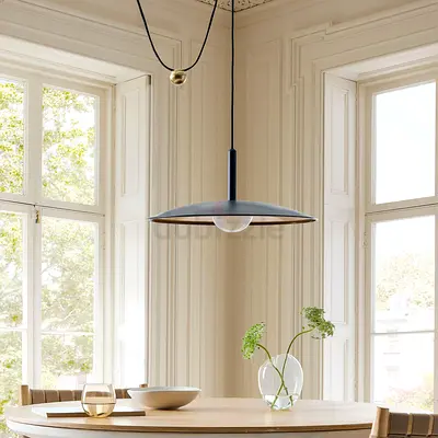 West Elm Piero Pendant 28 | Black | NEW