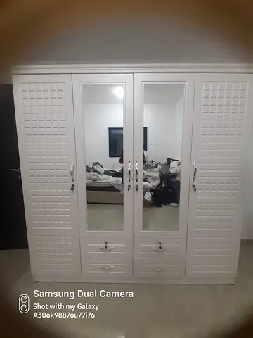 White 4-Door Wardrobe with Mirrors - brand new