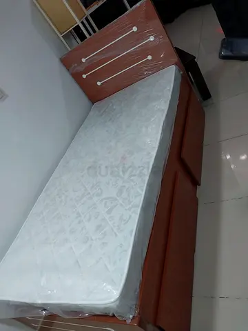 Single bed frame with mattress