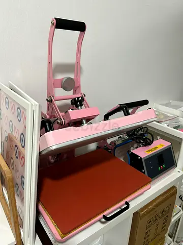 Pink Clamshell Heat Press Machine - 15x15cm Large Plate