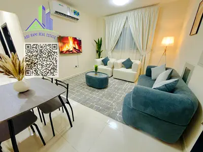 غرفتين وصالة - اجار شهري - شامل - مفروش - فرش نظيف