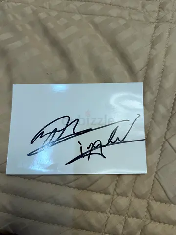 signed white cards