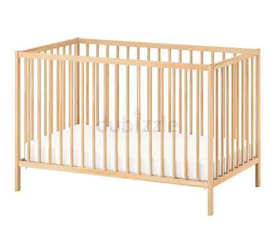 IKEA Crib + Mattress Adjustable Base - Fits Mattress 120x60cm Included