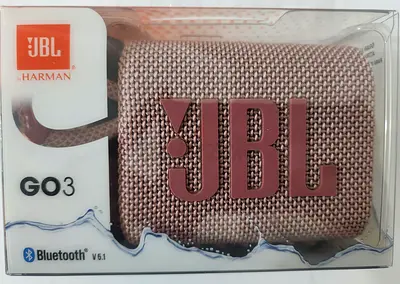 JBL Go 3 Portable Bluetooth Speaker — Pink, Brand New in Box