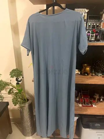 Light blue loose maxi dress, size likely M-L, casual