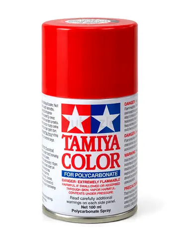 Tamiya Polycarbonate Spray Paint - 100ml (Red) - Half used