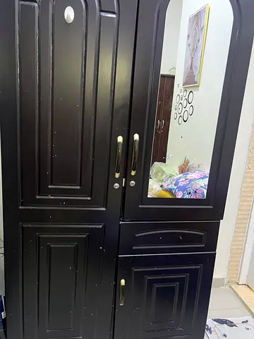 2 Door Wardrobe with Storage Drawers for Sale – Dark Brown