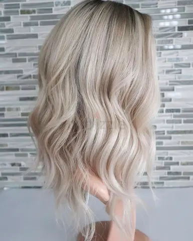 Elegant Blonde Wig-Human hair- 18 inches