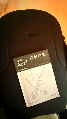 Joolz Aer2 Compact Carrycot / Bassinet - Black (VERY Good Condition) + Nest to seat in black