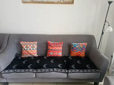 Customised Grey 5 seat sofa