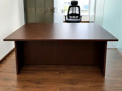 Large Executive Office Table - Dark Wood, Very Good Condition