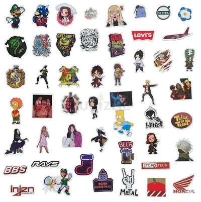 Assorted Anime & Pop Culture Sticker Pack (50+ Vinyl Stickers) - UNUSED - 7