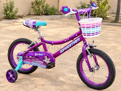 Two Kids Bicycles – Like New, Training Wheels + Basket (Abu Dhabi)