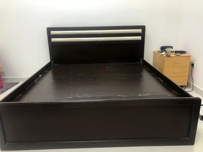 FREE Wooden Double Bed Frame in Dark Brown