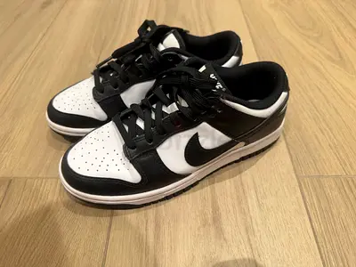 Black & White Nike Dunk Low - (pre-owned, good condition)