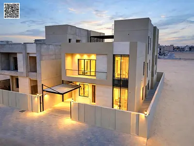 Villa for sale on Sheikh Mohammed Bin Zayed Road, on a main street near the park. Two floors and a
