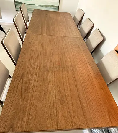 Dinning table without chairs (300cm by 120cm, Oak color)