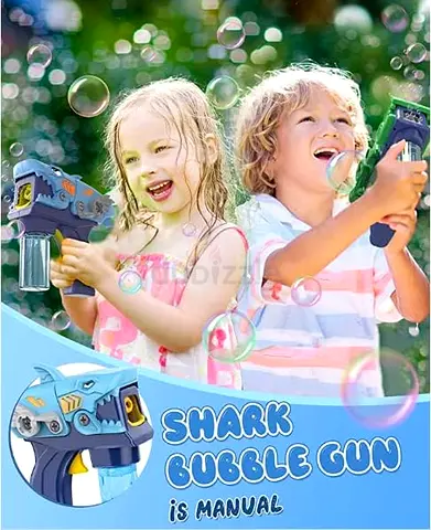 DIY Bubble Blaster Friction-Powered Bubble Gun (Shark Design) - New
