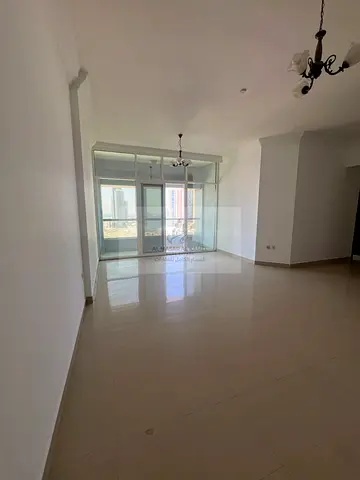 For annual rent 3bhk with alcony offering a direct sea view of Al Mamzar Lake, with free gym and sw